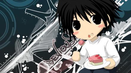 Death note chibi l. wallpaper