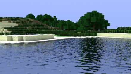 Forest dirt minecraft cinema 4d tapeta game wallpaper