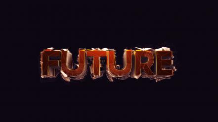 Future typography christian digital art black background wallpaper