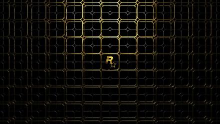 Gold rockstar games logos lattice wallpaper