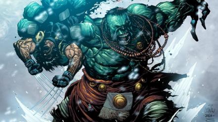 Hulk (comic character) wolverine ultimate wallpaper
