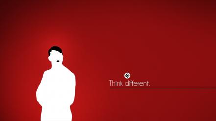 Minimalistic text nazi adolf hitler red background wallpaper