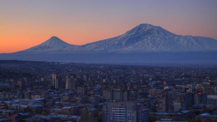 Mountains cityscapes wallpaper