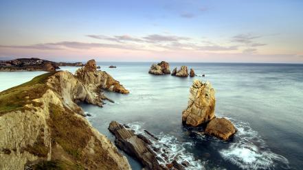 Ocean landscapes nature beach rocks wallpaper