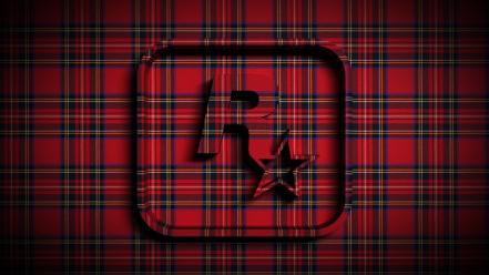 Rockstar games logos tartan wallpaper