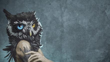 Textures fantasy art yellow owls artwork bodies wallpaper