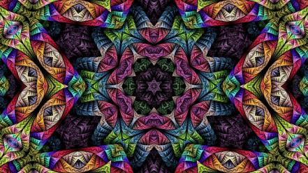 Abstract fractals psychedelic wallpaper