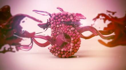 Abstract pink digital art 3d unite wallpaper