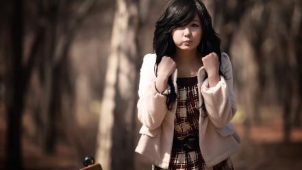 Brown asians korean ryu ji hye hair wallpaper