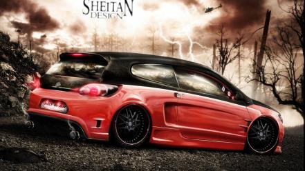 Cars tuning volkswagen scirocco 3d wallpaper