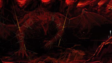Dragons fantasy art demon wallpaper