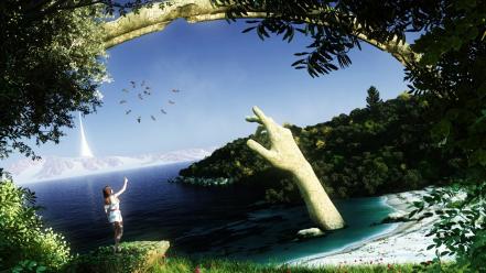 Fantasy nature welcome friendship wallpaper