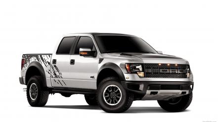 Ford f-150 svt raptor pickup white background wallpaper