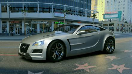 Futuristic cars audi concept art sports gray aqa wallpaper