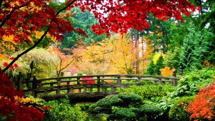 Garden bridges wallpaper
