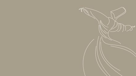 Minimalistic dervish rumi sufism wallpaper