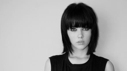 People monochrome mellisa clarke bangs bob cut wallpaper