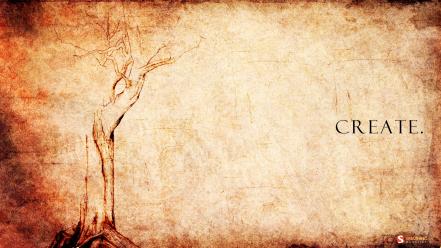 Trees grunge typography monochrome creativity smashing magazine wallpaper