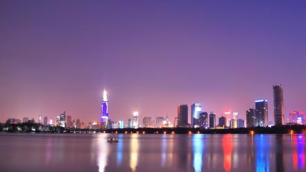 Water cityscapes city skyline wallpaper