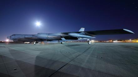 Aircraft night airports b-52 stratofortress wallpaper