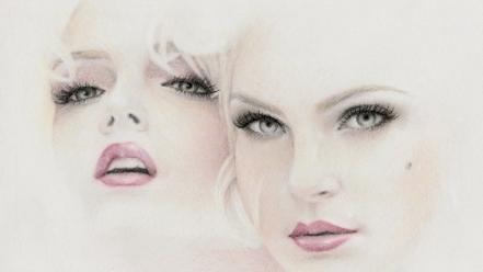 Faces twisted two wallpaper