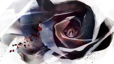 Roses white background alex cherry paint splatter wallpaper