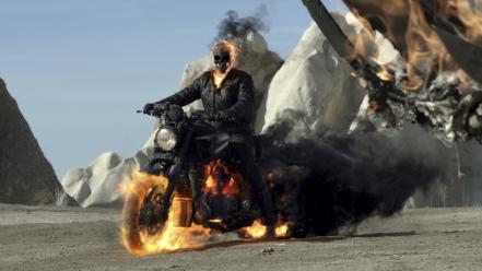 Skulls ghost rider motorbikes wallpaper