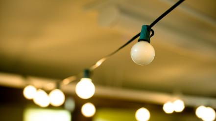 Bokeh light bulbs wallpaper