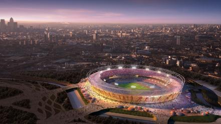 Buildings digital art artwork stadium olympics 2012 wallpaper