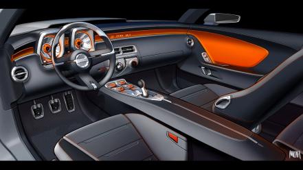 Cars interior concept art chevrolet camaro 2006 wallpaper