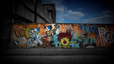 Cartoons graffiti artwork wallpaper