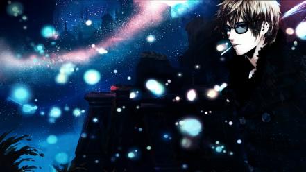 Durarara!! relaxing heiwajima shizuo cigarettes skyscapes coat wallpaper