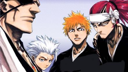 Ichigo zaraki kenpachi hitsugaya toshiro abarai renji wallpaper