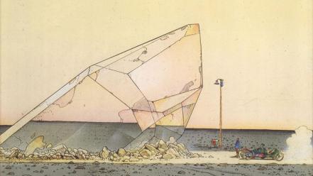 Minerals traditional art moebius diamond french artist wallpaper