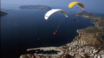 Nature beach holidays antalya parachuting sea wallpaper
