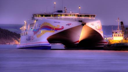 Nature ships catamaran wallpaper
