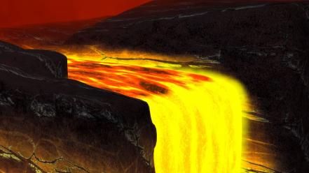 Nature volcanoes lava wallpaper