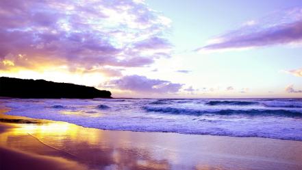 Sunset nature sea wallpaper
