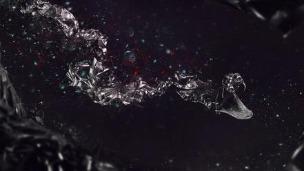 Abstract broken snakes digital art shine spot wallpaper