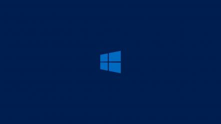 Blue minimalistic metro windows 8 dark clean logo wallpaper