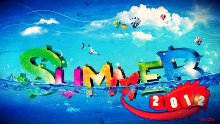 Blue summer brui studio wallpaper
