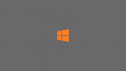 Gray metro windows 8 clean logo wallpaper
