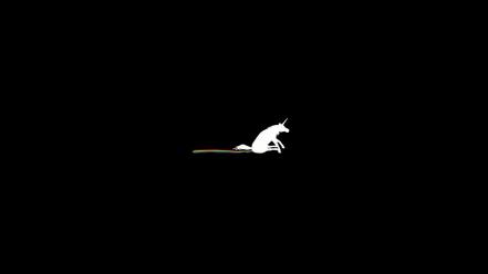 Minimalistic crap humor unicorns funny horses poop wallpaper