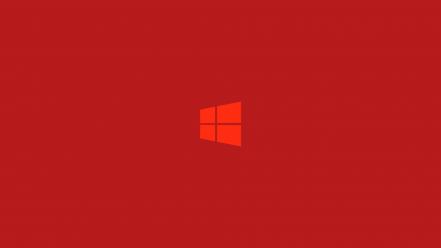 Minimalistic red metro windows 8 clean logo wallpaper