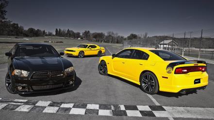 Muscle cars hdr photography widescreen wallpaper