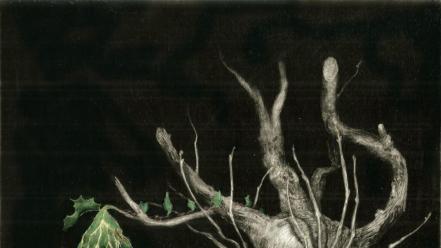 Santiago caruso artwork leaves surreal art trees wallpaper