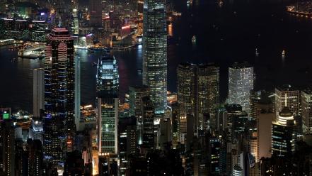 Skylines night hong kong imagine shot wallpaper