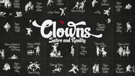 Text humor clowns typography reality artwork satire drawings wallpaper