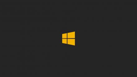 Yellow gray metro windows 8 clean logo wallpaper