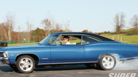 1967 burnout classic impala super chevy magazine wallpaper